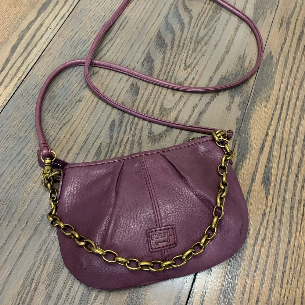 Fossil leather crossbody